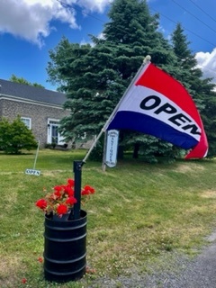 flag & lawn