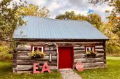 country side antiques log house exterior