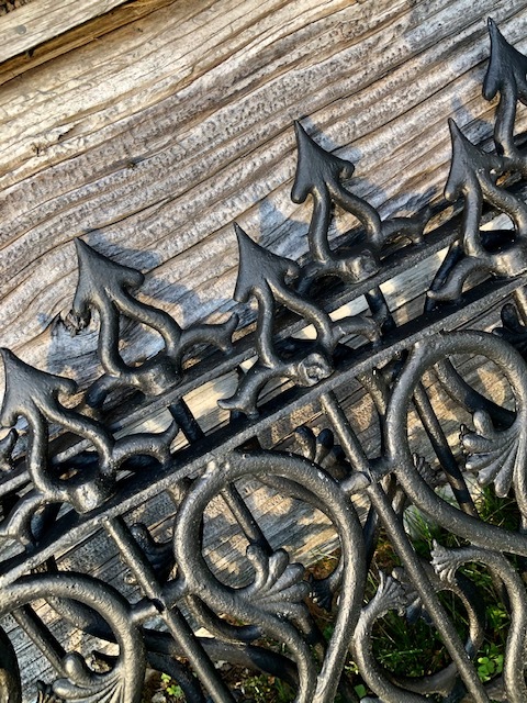 part of the fence on a wood