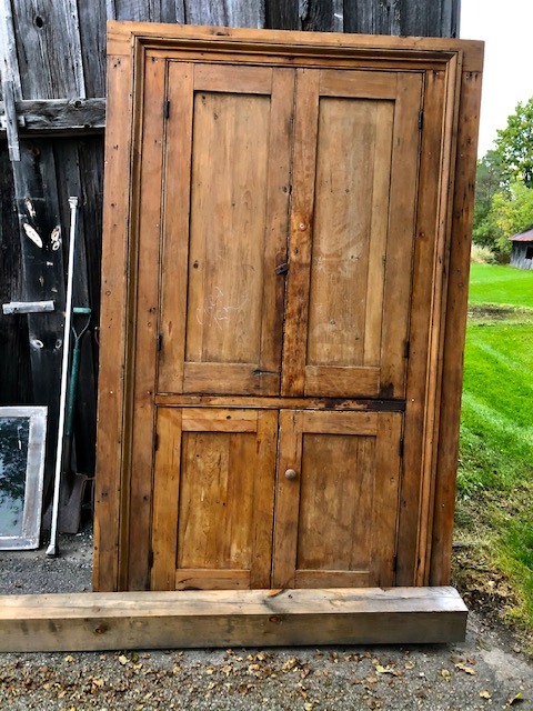 old four door kitchen cabinet