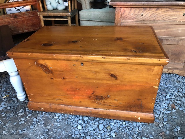 wooden rectangular chest