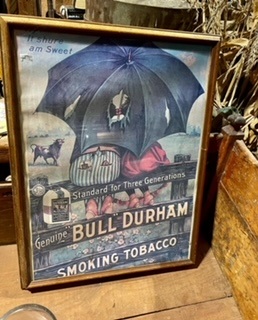 a retro advertisement for bull durham tobacco