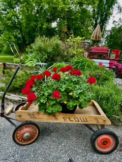 wooden flower stand